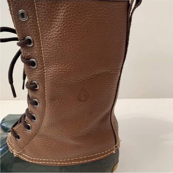 Sporto Daphne The Original Duck Boots leather shearling lined lace up boot 6 - Picture 7 of 13